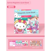 Sanrio Çocuklar Sessiz Kitap Baloncuk Çıkartma Kitabı - KT Kedi Eğlence Parkı - 1