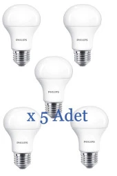 Philips 13W (100W) Led Ampul Sarı Işık 2700K (5 Adet) - 1