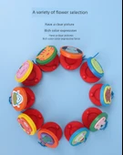 Ahşap Kastanyet - Turuncu (Kırmızı ve Mavi Plastik 10 Paket) - 11