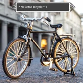 DIY 28 Büyük Bar Bisiklet Alaşım Modeli - Beyaz Yol Bisikleti + Gösterim Tabanı - 8