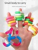 Twister Çocuklar Dolaşık Bulmaca - Değer 2 Paket Mor Sarı Kırmızı + Turuncu Sarı Yeşil - 6