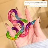 Twister Çocuklar Dolaşık Bulmaca - Değer 2 Paket Mor Sarı Kırmızı + Turuncu Sarı Yeşil - 9
