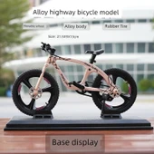 DIY 28 Büyük Bar Bisiklet Alaşım Modeli - Pembe Yol Bisikleti + Gösterim Tabanı - 1
