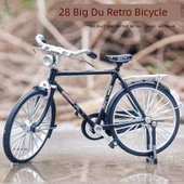 DIY 28 Büyük Bar Bisiklet Alaşım Modeli - Mor Şehir Bisikleti + Gösterim Tabanı - 7