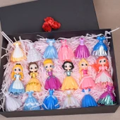 Prenses Bebek - 6 Çiçek Perisi - 18 Elbise - 8cm Çanta - 2