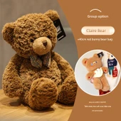Peluş Ayı - Claire Ayı + 40cm Kırmızı Çanta Tavşan - 80cm - 1