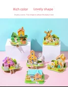 Çocuklar için 3D Puzzle Model Ev DIY Eğitim Oyuncakları - Değerli 100 Tekrar Olmayan Karikatür Puzzle - Böcek + Dinozor + Hayvan + Uçak - 11