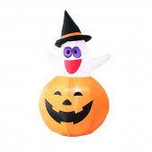 CADILAR BAYRAMI HALLOWEEN ŞİŞME ŞAPKALI CADI DEKOR 120 CM - 1