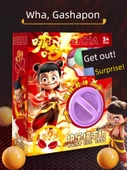 Otte Warrior Çocuklar Sürpriz Dönüş Gashapon Makinesi - [İki Paket] Kabi Bala + Rab Hits Altın Yumurtalar 40 Paket - 2