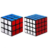 Çocuklar için Manyetik Rubik Küp Seti - Sıralama 3 + Sıralama 4 [Yarışma için] Siyah - 1