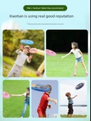 Çocuklar için Güvenli Yumuşak Yapıştırıcı Frisbee Boomerang - 3 Paket Kırmızı Yıldız + Güneş Işığı Tyrannosaurus Rex + Roket Astronot - 20cm - 5