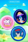 Çocuklar için Güvenli Yumuşak Yapıştırıcı Frisbee Boomerang - 3 Paket Kırmızı Yıldız + Güneş Işığı Tyrannosaurus Rex + Roket Astronot - 20cm - 6
