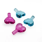 LEGO Parçaları - Şeffaf Koyu Pembe Kalp Şekilli Dekoratif Parçalar - 15745(6058337) - 3