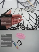 DIY Bambulu Düz Uçurtma Seti - 5 Uçurtma + Tel Tahta + Altı Renk Fırça - 9