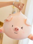 Dudu Domuz Peluş Oyuncak - Kırpık Gözler - 81cm - Model 2 - 2