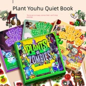 Bitkiler ve Zombiler Magnetik Çıkartmalı Sessiz Kitap - Magnetik 4 Paket - Hibrit Versiyon + Temiz Gölet + Bulutlu Avlu + Gizemli Mısır - 3