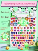 Zıplayan Top Bulmaca Oyuncağı - Sanrio Pacha Köpeği Normal 100 Pompalı Toplar - 1