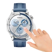Huawei Watch GT5 46mm Ekran Koruyucu Tam Uyumlu, Kolay Takılan Temperli Cam thumbnail 3