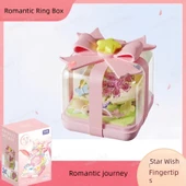 Ay Işığı Kulübü Yapı Blokları Buket Fotoğraf Çerçevesi DIY Oyuncak Hediyesi - Yıldız Dilek Parmak Yüzük Kutusu Romantik Yazı thumbnail 1