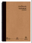 Natural Journal A5 Defter Sert Kapak 160 Sayfa, Spiralli 80 yp. KARELİ - 1