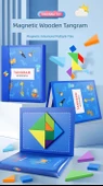 Manyetik Tangram Bulmaca - Prens Mavi + Prenses Pembe Bulmaca Kılavuzu - 8