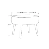 Sirius Dekoratif Puf - Sarı 50x42x43 cm - 6