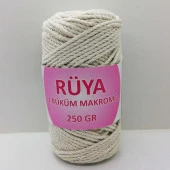 3 Büklüm Makrome Krem ( 250 Gr ) - 1