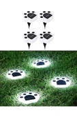 shop forlife solar technology 4 adet güneş enerjili, pati şekilli, paw bahçe aydınlatma işıkları, köşebe - 1