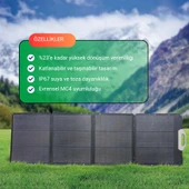100W Katlanabilen Taşınabilir Yüksek Verimli Güneş Enerjisi Şarj Paneli thumbnail 3