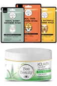 Bee Beauty Aloe Vera Kolajen Yüz Kremi 50 ml Animal Kağıt Maske Set 3 X 25 Gr - 1