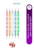 Ocean Nail Art Tırnak Süsleme Desen Dot Kalem Seti thumbnail 1