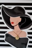 Sedef Detay Taşlı Kadın Kutup Yıldızı Moda Yeni Sezon Trend Şık Çelik Kolye - 1