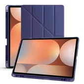 Samsung Galaxy Tab S10 Plus X820 12.4 İnç Katlanabilir Kalemlikli Standlı Akıllı Kılıf  Lacivert - 4