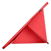 Samsung Galaxy Tab S10 Plus X820 12.4 İnç Katlanabilir Kalemlikli Standlı Akıllı Kılıf  Kırmızı thumbnail 5