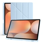Samsung Galaxy Tab S10 Plus X820 12.4 İnç Katlanabilir Kalemlikli Standlı Akıllı Kılıf  Mavi thumbnail 4