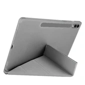 Samsung Galaxy Tab S10 Plus X820 12.4 İnç Katlanabilir Kalemlikli Standlı Akıllı Kılıf  Koyu Gri thumbnail 2