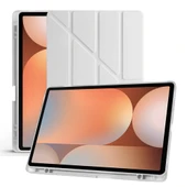 Samsung Galaxy Tab S10 Plus X820 12.4 İnç Katlanabilir Kalemlikli Standlı Akıllı Kılıf  Gri thumbnail 4