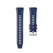 Huawei Watch Gt5 Pro 46mm İle Tam Uyumlu Kordon Metal Tokalı Yumuşak Silikon Kordon Kayış  Lacivert thumbnail 4