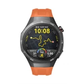 Huawei Watch Gt5 Pro 46mm İle Tam Uyumlu Kordon Metal Tokalı Yumuşak Silikon Kordon Kayış  Turuncu thumbnail 3