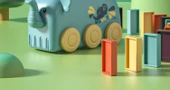 Otomatik Domino Tren Seti - Pil Versiyonu, Domino Domuzcuk [120 domino +2 klip] - 9