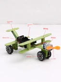 DIY Elektrikli Taksi Uçağı Bilim Deney Kiti - Taksi Uçağı Model Malzeme Kiti - 6