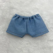 Bebek Kıyafetleri - Açık Mavi Kot Şort - 15cm Bebek - 1