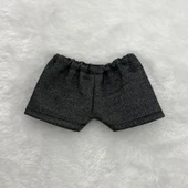 Bebek Kıyafetleri - Kar Tanesi Siyah Kot Şort - 20cm Bebek - 1