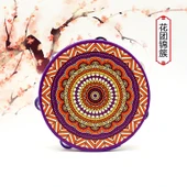 Han Hanedanı Tarzı Etnik Tamburin - Çiçek Kümesi Tamburin (8 inç çift sıra) (püskül yok) - 1