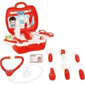 Pilsan Doktor Seti Aksesuarlı Çantalı -Kırmızı 26 Parça 03366 fsp - 1