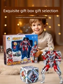 Deformasyon Küpü Superman Eğitim Oyuncakları - 5 Gashapon Superman Figürü ile Süper Büyük Hediye Kutusu + Deformasyon Uygun + Eklemli Hareketli thumbnail 2