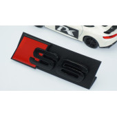 DK Tuning S6 Siyah Kırmızı 3D Ön Panjur Logo Audi İle Uyumlu thumbnail 3