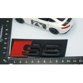 DK Tuning S6 Siyah Kırmızı 3D Ön Panjur Logo Audi İle Uyumlu thumbnail 4