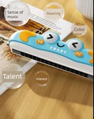 Çocuklar için Harmonik - Mavi Karikatür Yengeç ve Mozaik Kirpi thumbnail 11