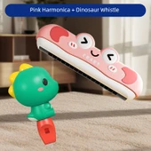 Çocuklar için Harmonik - Pembe Karikatür Yengeç ve Dinozor Düdüğü - 1